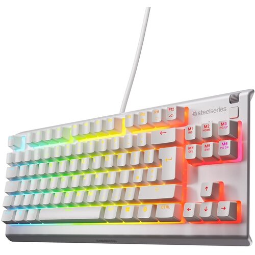 Steel Series Apex 3 TKL RGB igralna tipkovnica bele barve z UK postavitvijo QWERTY Slike