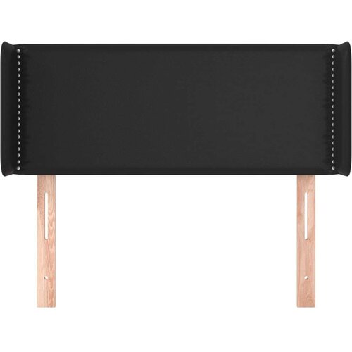  Uzglavlje s u&amp;scaron;ima crni 93x16x78/88 cm od umjetne kože Slike