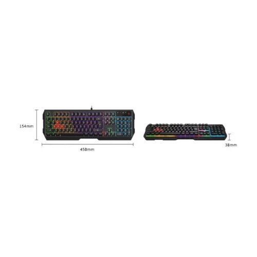 A4Tech A4-B135N Bloody Gejmerska svetleca tastatura(NEON LED), black, USB, US layout Slike