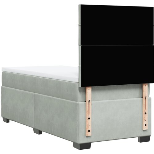 Box spring krevet s madracem svjetlosivi 100x200 cm bar&amp;scaron;unasti Slike