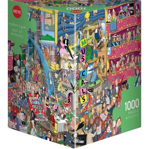 Heye puzzle triangle anders lyon cartoon best of musicals 30044,1000 delova Cene