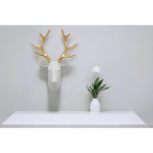 Aberto Design dekorativna figura CY0434, 36x18x40 cm, belo-zlatna boja Slike