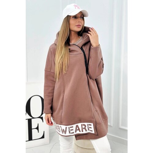 Kesi Insulated sweatshirt with a zipper mocca Slike