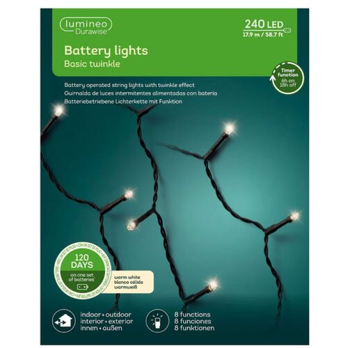 Lumineo durawise Twinkle led novogodišnje lampice na baterije L1790cm 497251 Slike