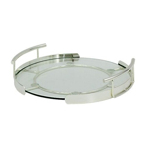 Schafer Sch&auml;fer Glass tray srebrna &Oslash; 26 cm Cashi Cijene