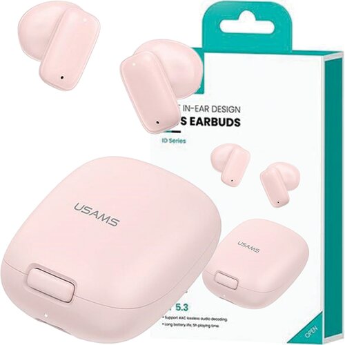 Usams BREZŽIČNE BLUETOOTH 5.3 TWS SLU&amp;Scaron;ALKE ID SERIJE ROZA, (21968815) Slike