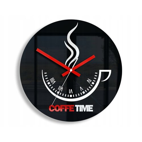 MODERN CLOCK Coffee Time II črna stenska ura, (21092660) Cene