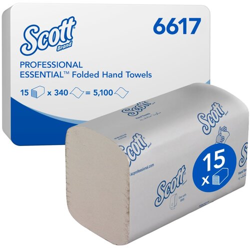 Kimberly Clark SCOTT Papirni ubrus, Jednoslojni, Beli, 15 komada Cene