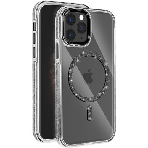 AVIZAR Ohišje MagSafe za iPhone 11 Pro Silicone Glitter, Črna, (5000010824) Cene