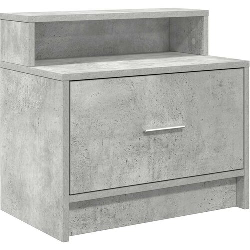 Maison Chic Nočna omarica - Nočna miza z predalom betonsko siva 51x31x47 cm, (21688213) Cene