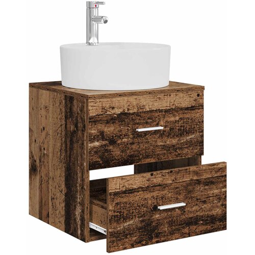  Umivaonik s policom Staro drvo 49,5 x 44,5 x 65 cm Slike