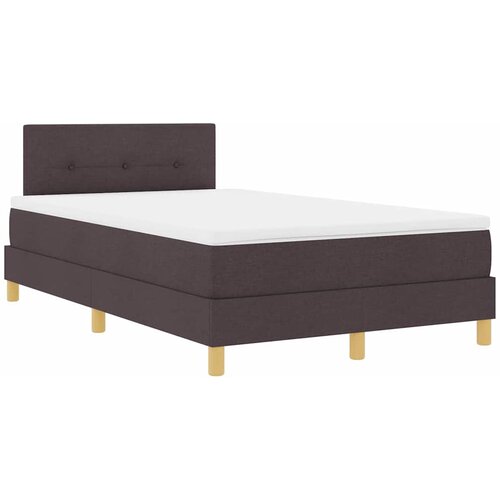  LED Box Spring Krevet Tamno smeđa 120 x 200 cm tkanina Slike