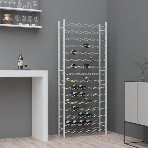 vidaXL Stalak za vino za 96 boca bijeli metalni Cijene