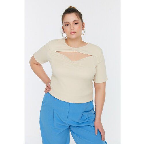 Trendyol Curve Stone Cutout Detailed Knitted Blouse Slike