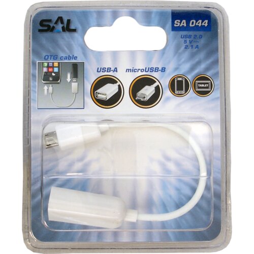 Sal USB micro OTG kabel, dolžina 16 cm, USB 2.0 - SA 044 Slike