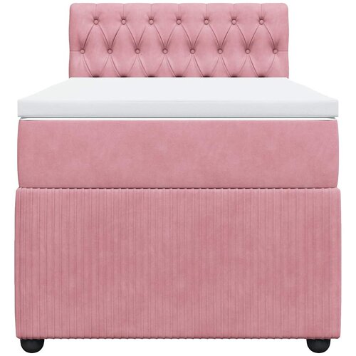 Box spring krevet s madracem ružičasti 90x200 cm bar&amp;scaron;unasti Slike