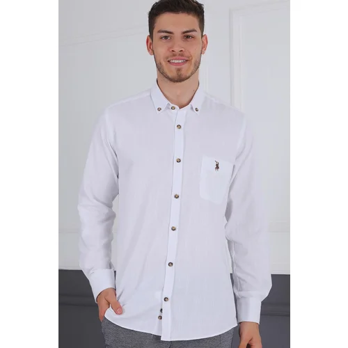 Dewberry G723 MEN'S SHIRT-WHITE