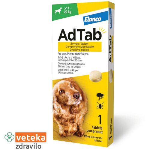 AdTab tableta proti zajedalcem za pse, 11-22kg/450mg Cene