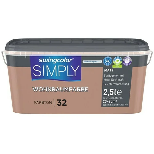 SWINGCOLOR Boja za zid Simply (Br. 32, 2,5 l, Mat)