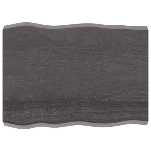 vidaXL Mizna plošča temno siva 80x60x6 cm obdelana trdna hrastovina Cene