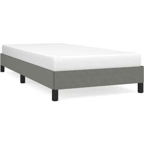 Maison Chic Posteljni okvir - Enojna postelja - Postelja za odrasle brez vzmetnice temno siv 90x190 cm blago-J7909, (21762319) Slike