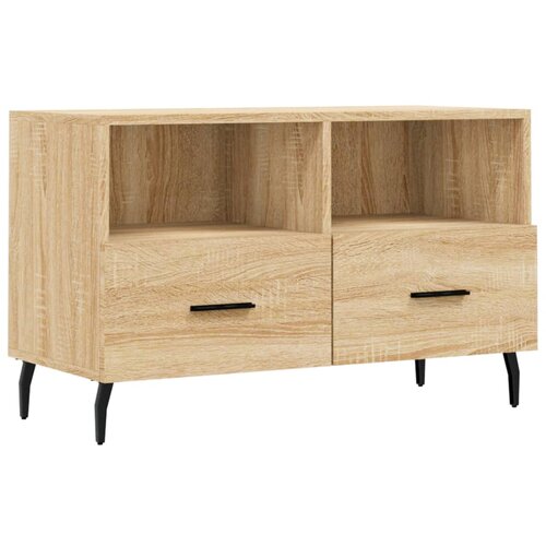 Maison Chic TV omarica - TV stojalo - Televizijska omarica sonoma hrast 80x36x50 cm inženirski les, (21700653) Slike