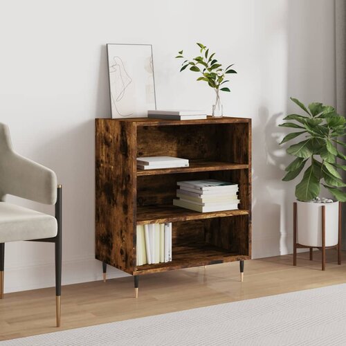 VidaXL Komoda dimljeni hrast 57x35x70 cm inženirski les Slike