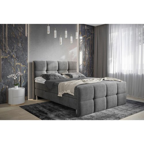 Esposa POSTELJA Z VZMETNICO 160 cm x 200 cm , tekstil barve grafita Slike
