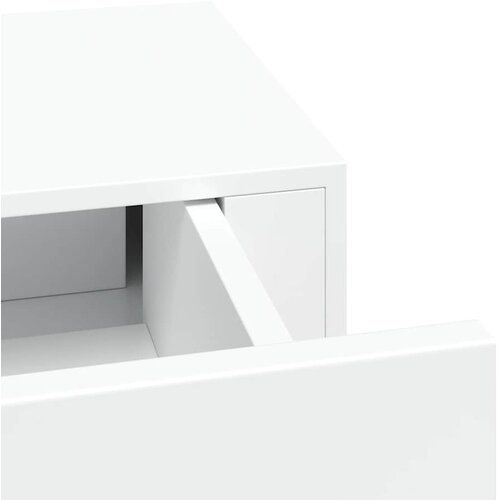  Zidna polica s ladicom bijela 60 x 23,5 x 10 cm MDF Slike