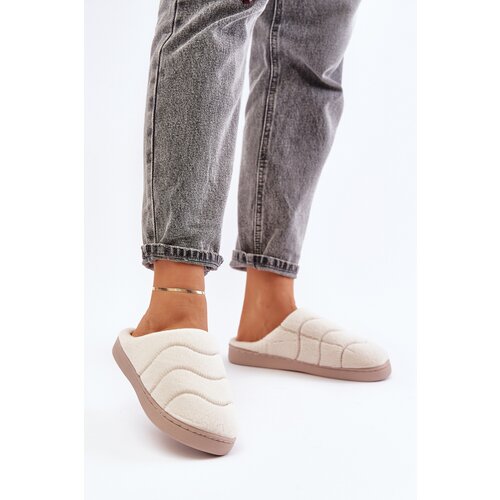 Kesi Futrzane Warm women&amp;#039;s slippers beige Vamirae Slike
