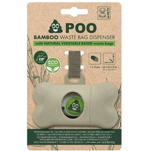  M-Pets Poo Bamboo Dispenser 15 Kesica Cene