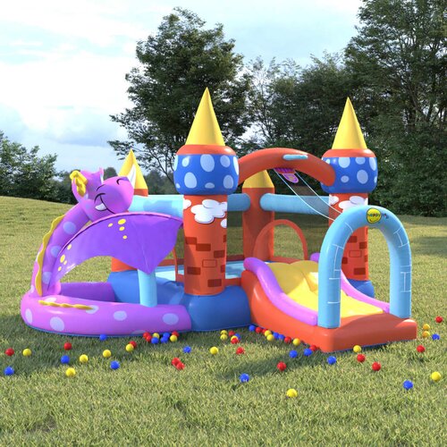 Happy Hop Napihljiv grad s toboganom 350x346x240 cm PVC Slike