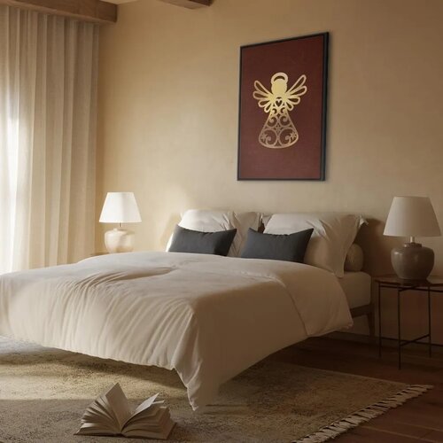  Slika - Angelic Gold (1 Part) Vertical 40x60 U crnom drvenom okviru Slike