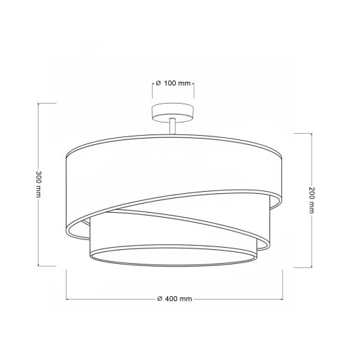 Brilagi plafonski luster trio 1xE27/60W/230V prečnik 40 cm braon/bež/bela Slike