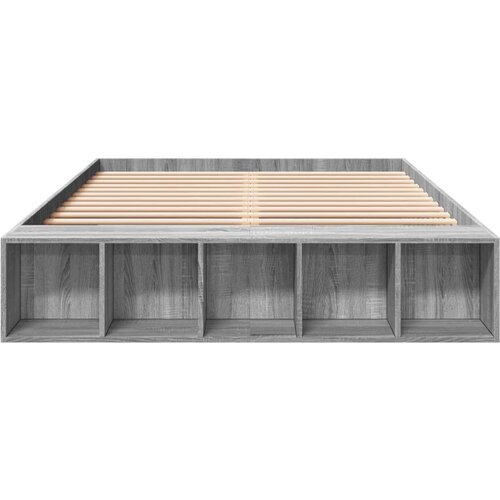 VidaXL Okvir kreveta siva boja hrasta 140 x 200 cm konstruirano drvo Slike