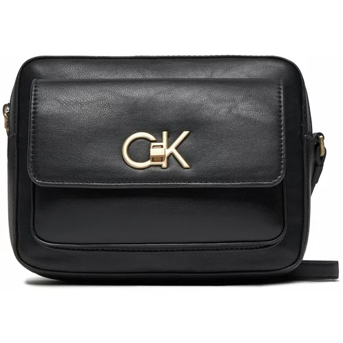 Calvin Klein Ročna torba Re-Lock Camera Bag W/Flap K60K611083 Ck Black BEH