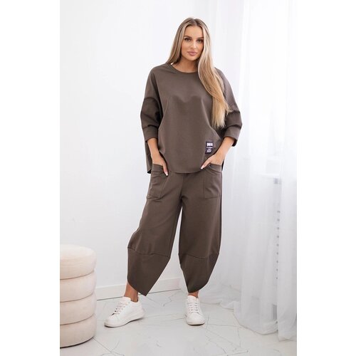 Kesi Set Punto Milano winter sweatshirt + pants fango Cene