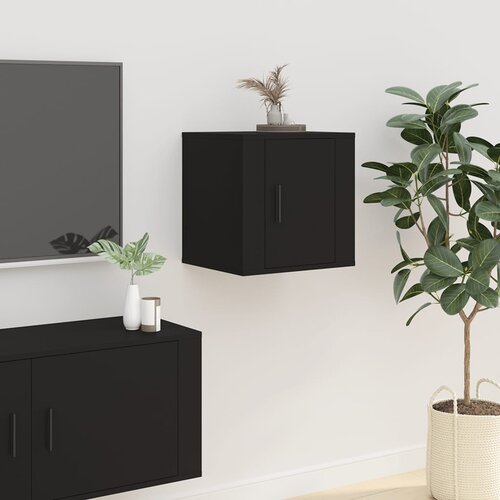 vidaXL Stenska TV omarica črna 40x34,5x40 cm Cene