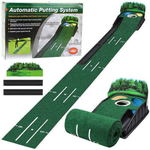 Lean Toys Vadbena podloga za golf iz filca, 3 luknje, 275 cm Slike