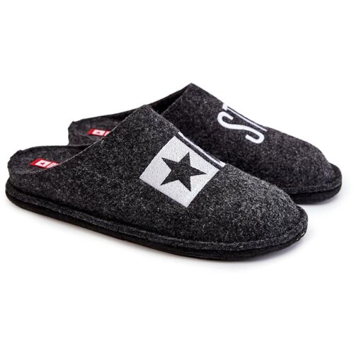Big Star Classic Men's Slippers Big Star KK176003 Black Cene