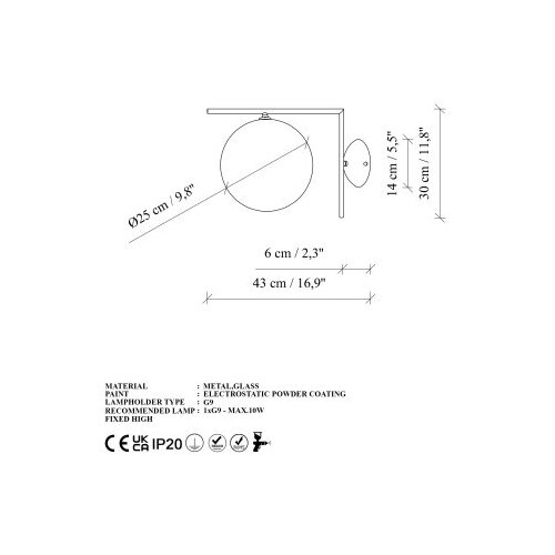 Opviq zidna lampa luminar 14156 Slike
