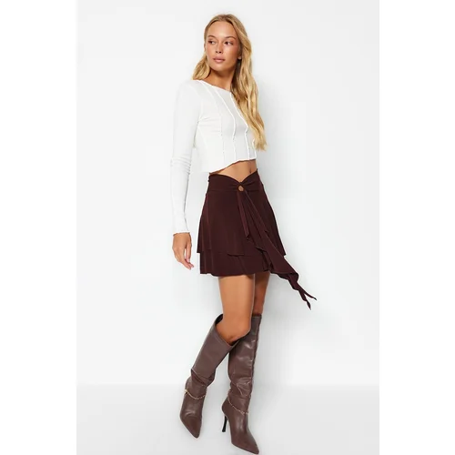 Trendyol Skirt - Brown - Mini