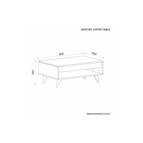 Hanah home Club sto Century, 90x38x60 cm, boja oraha Slike