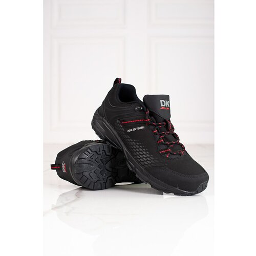 DK Men's trekking shoes on a thick sole black and red Slike