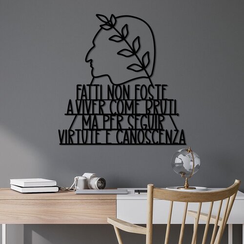 Wallity zidna dekoracija fatti non foste 1, 55 x 56 cm, crna Cene