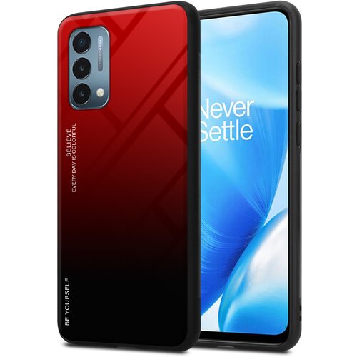 Cadorabo Ohi&scaron;je, združljiv z OnePlus v rdeči barvi - črni - dvobarvni za&scaron;čitni pokrov iz silikona TPU in hrbta iz kaljenega stekla, (20595444) Cene