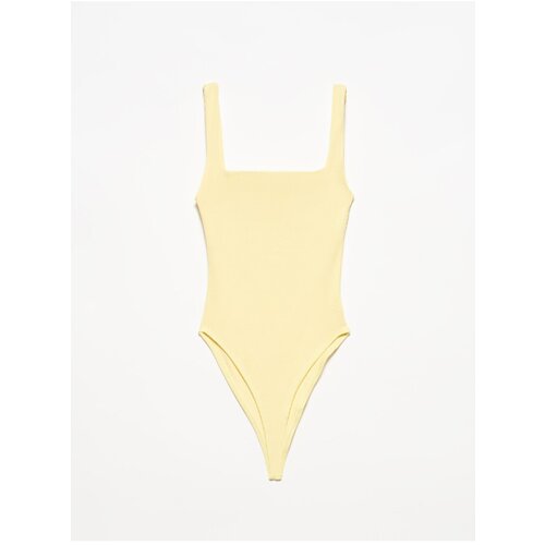 Dilvin Women&amp;#039;s Yellow Strap Bodysuit 3668 Slike