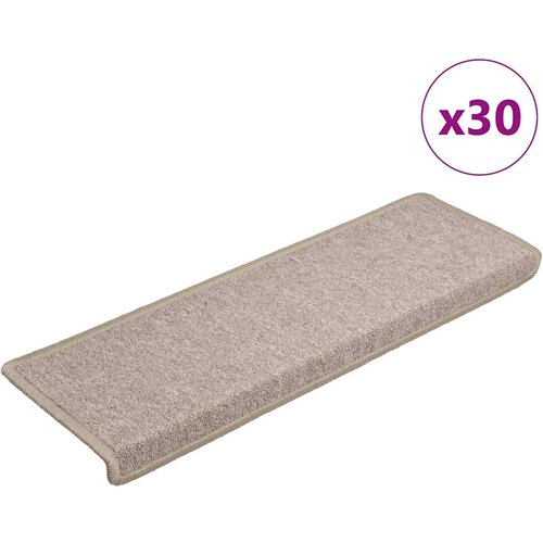 VidaXL preproge za stopnice 30 kosov 65x21x4 cm Taupe Slike