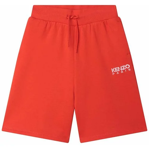 Kenzo Kids Otroške bombažne kratke hlače rdeča barva