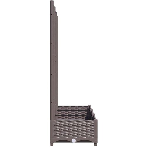 VidaXL Vrtna sadilica s re&amp;scaron;etkom smeđa 120 x 40 x 121 5 cm PP Slike